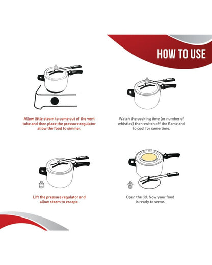 Durable & Scratch-Resistant Aluminum Outer Lid Handi Pressure Cooker
