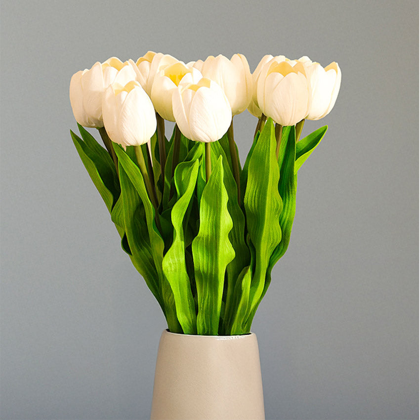 Charming Artificial Tulip Flower Sticks Without Vase | Set of 5 | 1.6 feet