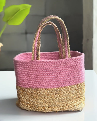 Fancy Jute Handbag | 10 x 7 x 5 inches