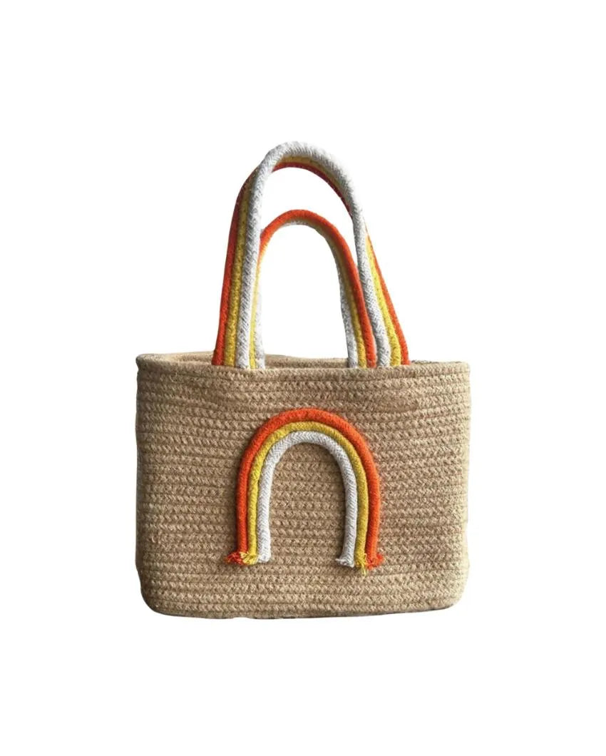 Jute Rainbow Handbag