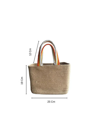 Jute Rainbow Handbag | 10 x 7 x 5 inches