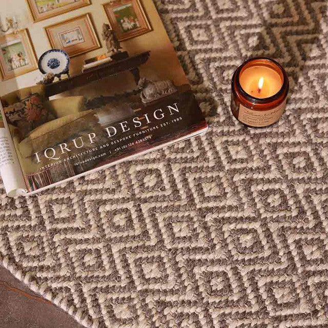 Geometrical Pitloom Woven Wool Rug