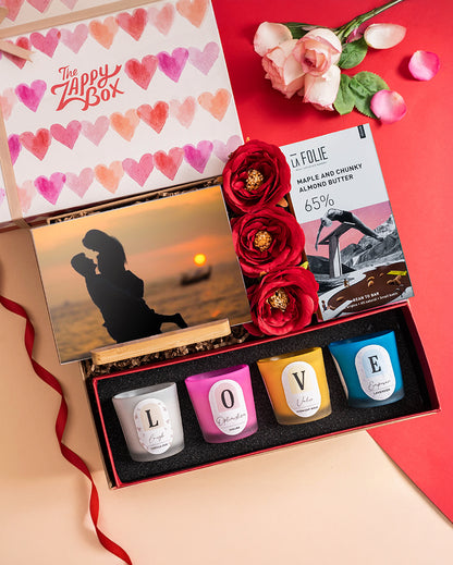 Love Blooms Valentine Gift Hamper Box | Pack of 6