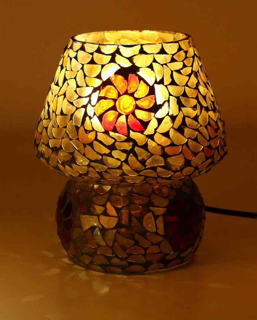 Buganvilla Glass Mosaic LED Compatible Table Lamp | 5 x 6 inches