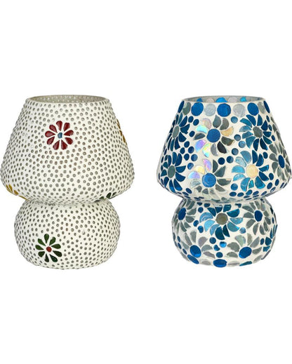 Hortensia Glass Mosaic LED Compatible Table Lamp | 6 x 7 inches