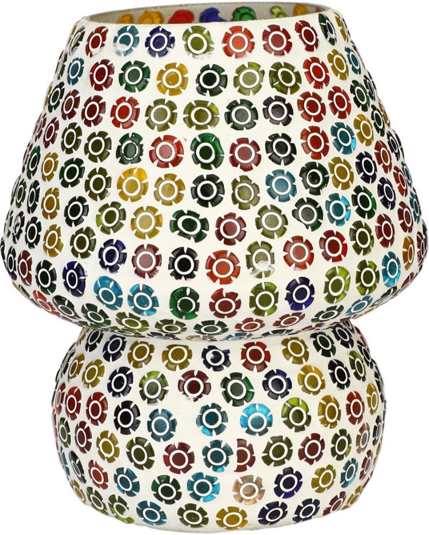 Edelweiss Glass Mosaic LED Compatible Table Lamp | 5 x 6 inches