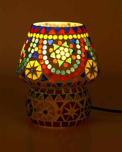 Petunia Glass Mosaic LED Compatible Table Lamp | 5 x 6 inches