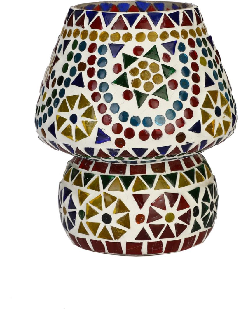 Petunia Glass Mosaic LED Compatible Table Lamp | 5 x 6 inches