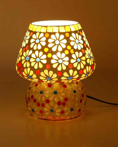 Lavender Glass Mosaic LED Compatible Table Lamp | 5 x 6 inches