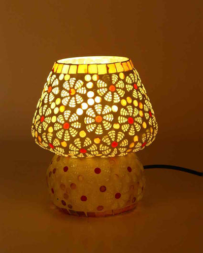 Jasmine Glass Mosaic LED Compatible Table Lamp | 5 x 6 inches