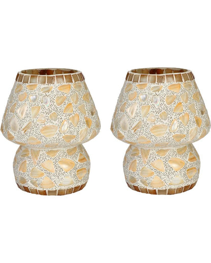 Poppy Glass Mosaic LED Compatible Table Lamp | 5 x 6 inches