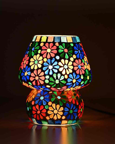 Azalera Glass Mosaic LED Compatible Table Lamp | 6 x 6 inches