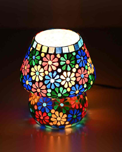 Azalera Glass Mosaic LED Compatible Table Lamp | 6 x 6 inches