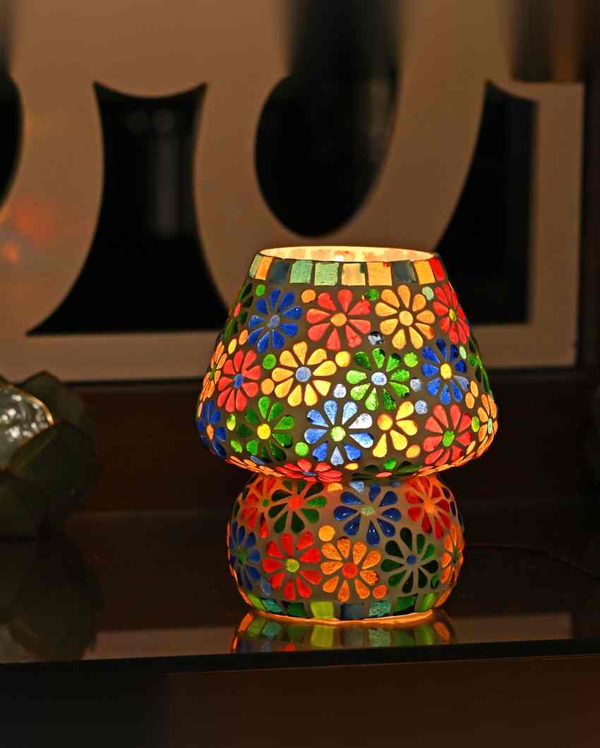 Azalera Glass Mosaic LED Compatible Table Lamp | 6 x 6 inches