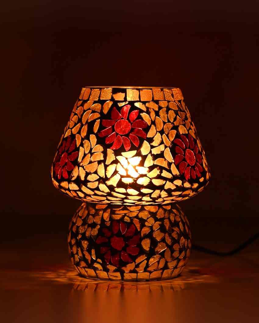 Begoniya Glass Mosaic LED Compatible Table Lamp | 6 x 6 inches