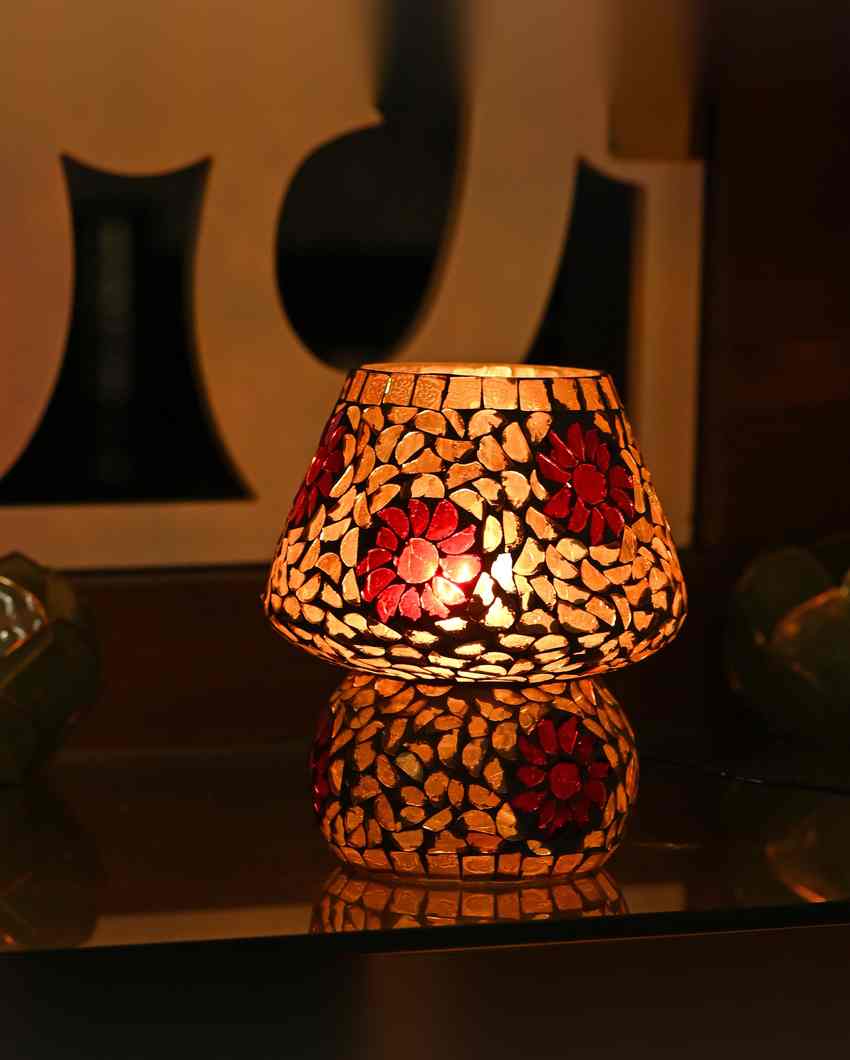 Begoniya Glass Mosaic LED Compatible Table Lamp | 6 x 6 inches