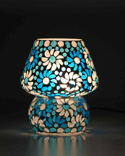 Hortensiana Glass Mosaic LED Compatible Table Lamp | 6 x 6 inches