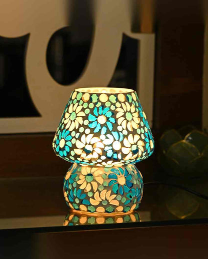 Hortensiana Glass Mosaic LED Compatible Table Lamp | 6 x 6 inches