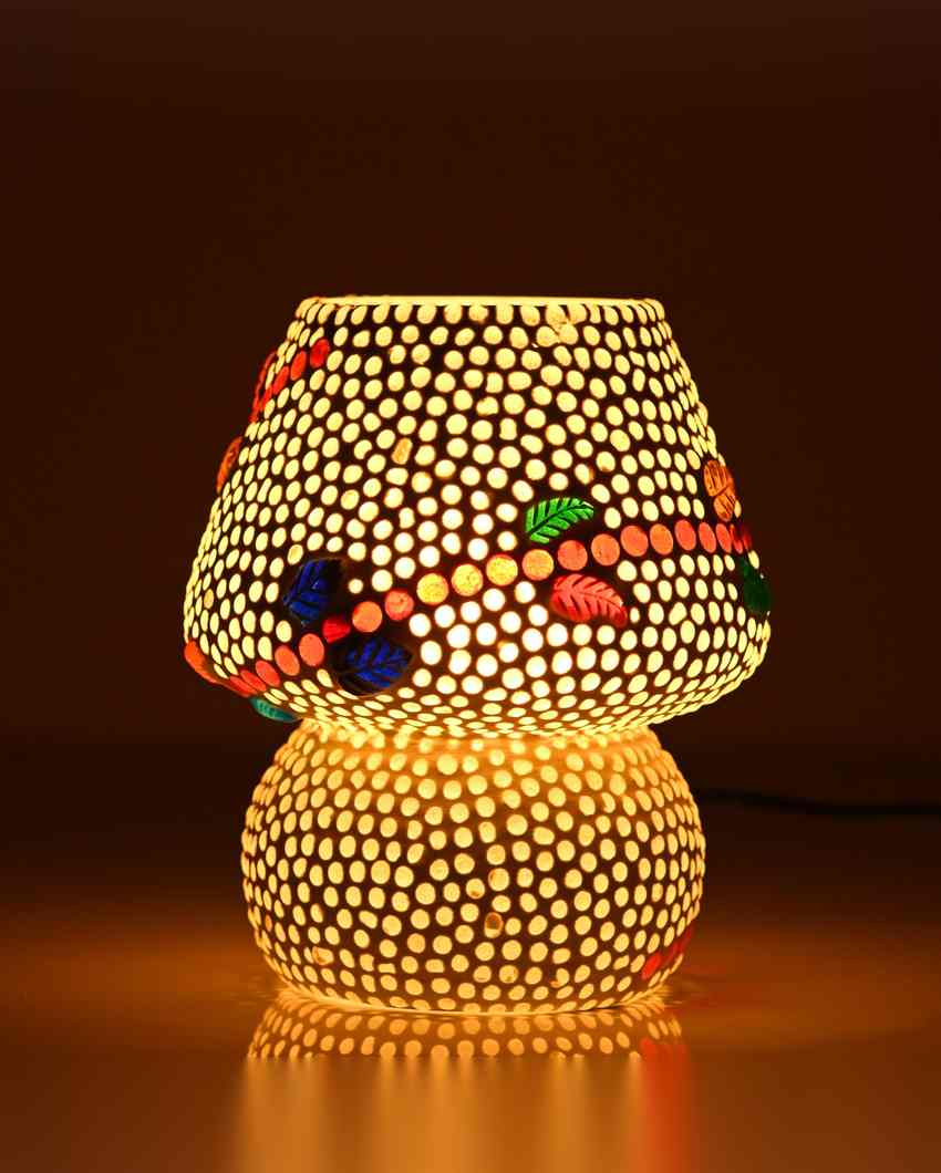 Lotos Glass Mosaic LED Compatible Table Lamp | 6 x 6 inches