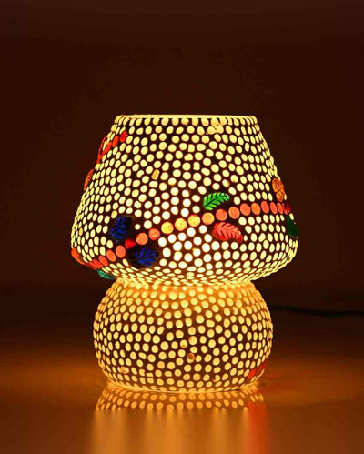 Lotos Glass Mosaic LED Compatible Table Lamp | 6 x 6 inches