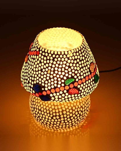 Lotos Glass Mosaic LED Compatible Table Lamp | 6 x 6 inches