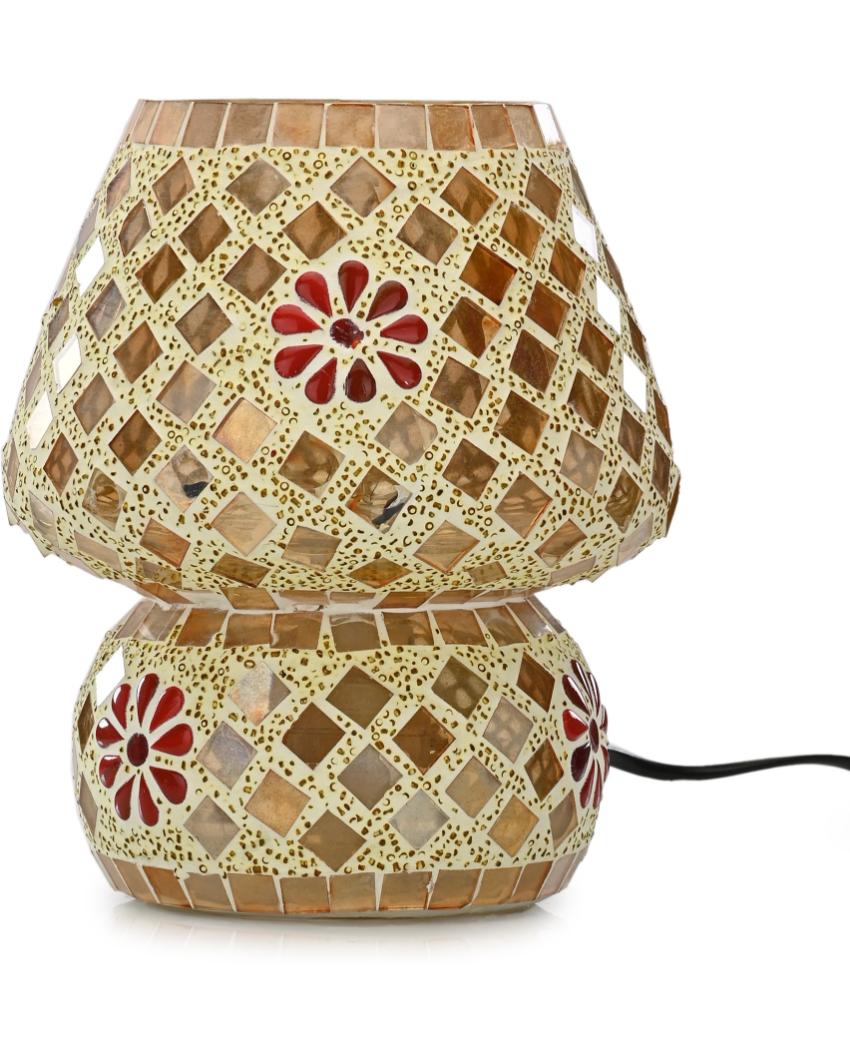 Lotos Glass Mosaic LED Compatible Table Lamp | 6 x 6 inches