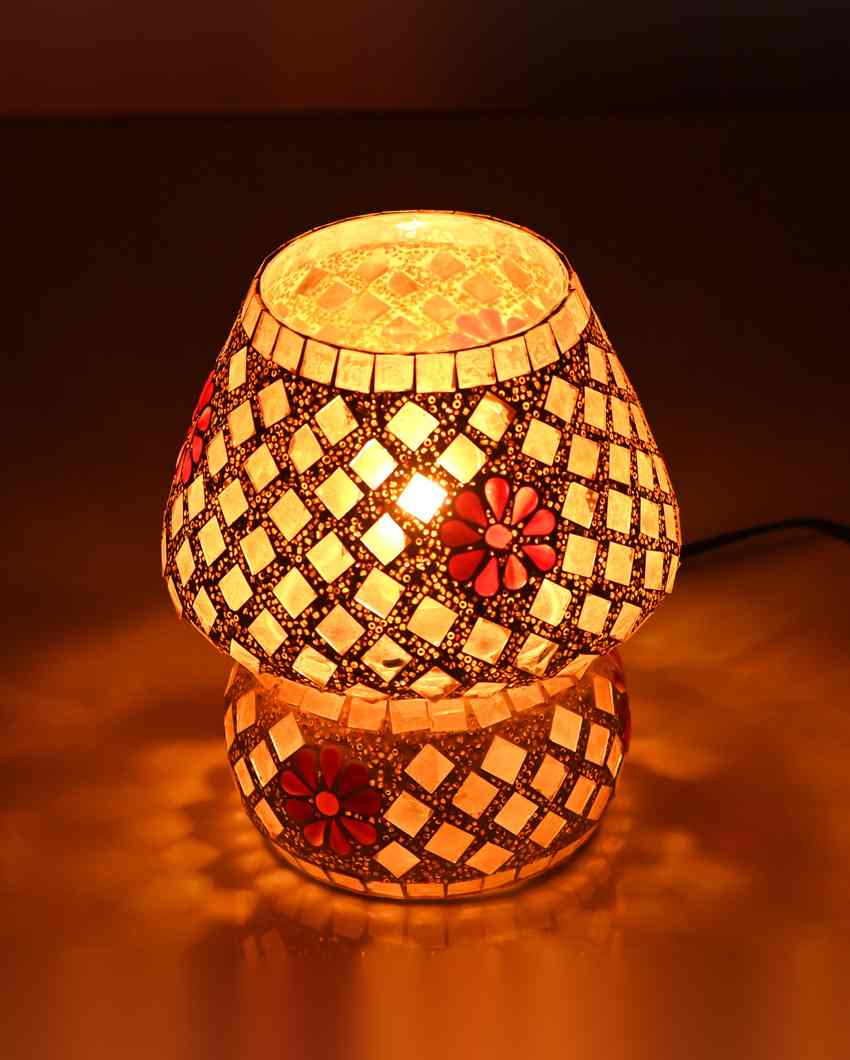 Garden Glass Mosaic LED Compatible Table Lamp | 6 x 6 inches