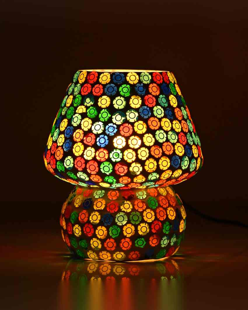 Aster Glass Mosaic LED Compatible Table Lamp | 6 x 6 inches