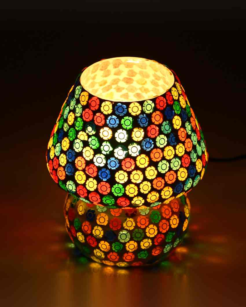 Aster Glass Mosaic LED Compatible Table Lamp | 6 x 6 inches