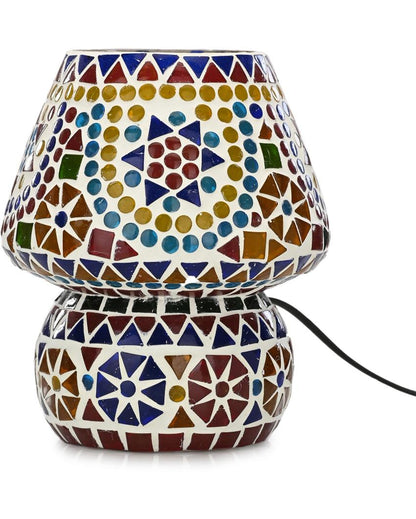 Zinniya Glass Mosaic LED Compatible Table Lamp | 6 x 6 inches