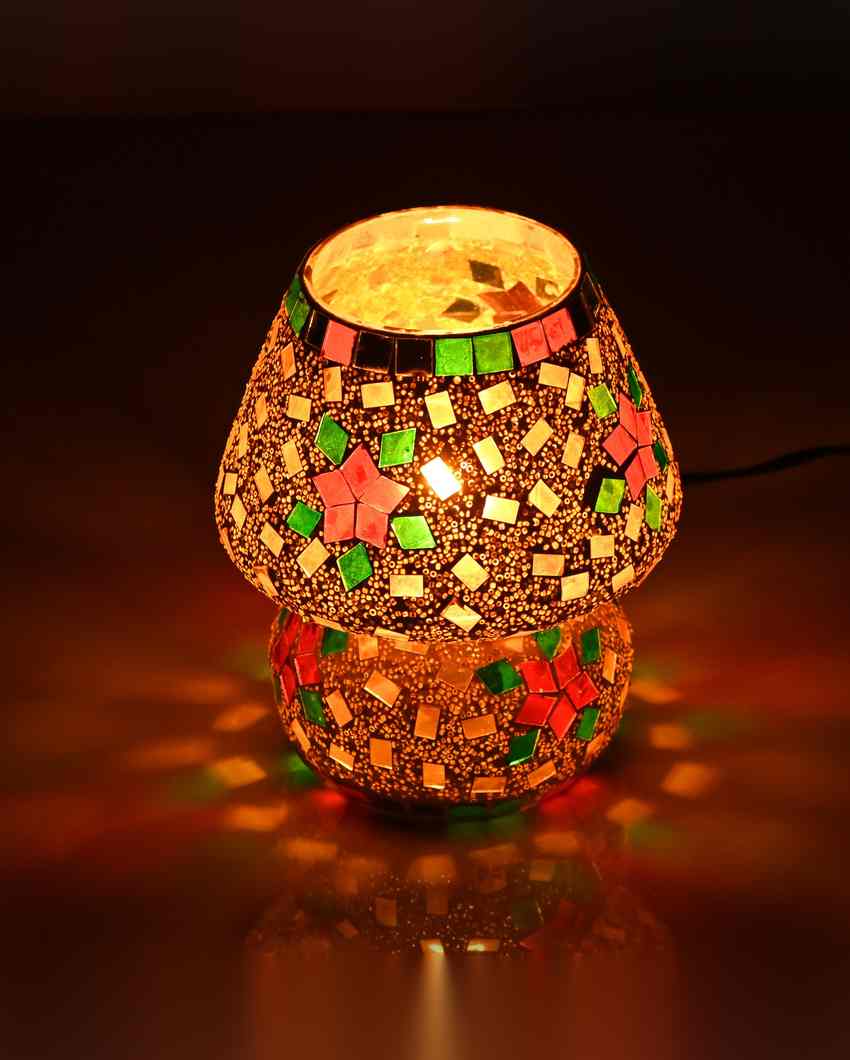 Caléndula Glass Mosaic LED Compatible Table Lamp | 6 x 6 inches