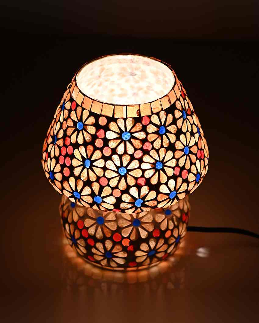 Lavandas Glass Mosaic LED Compatible Table Lamp | 6 x 6 inches