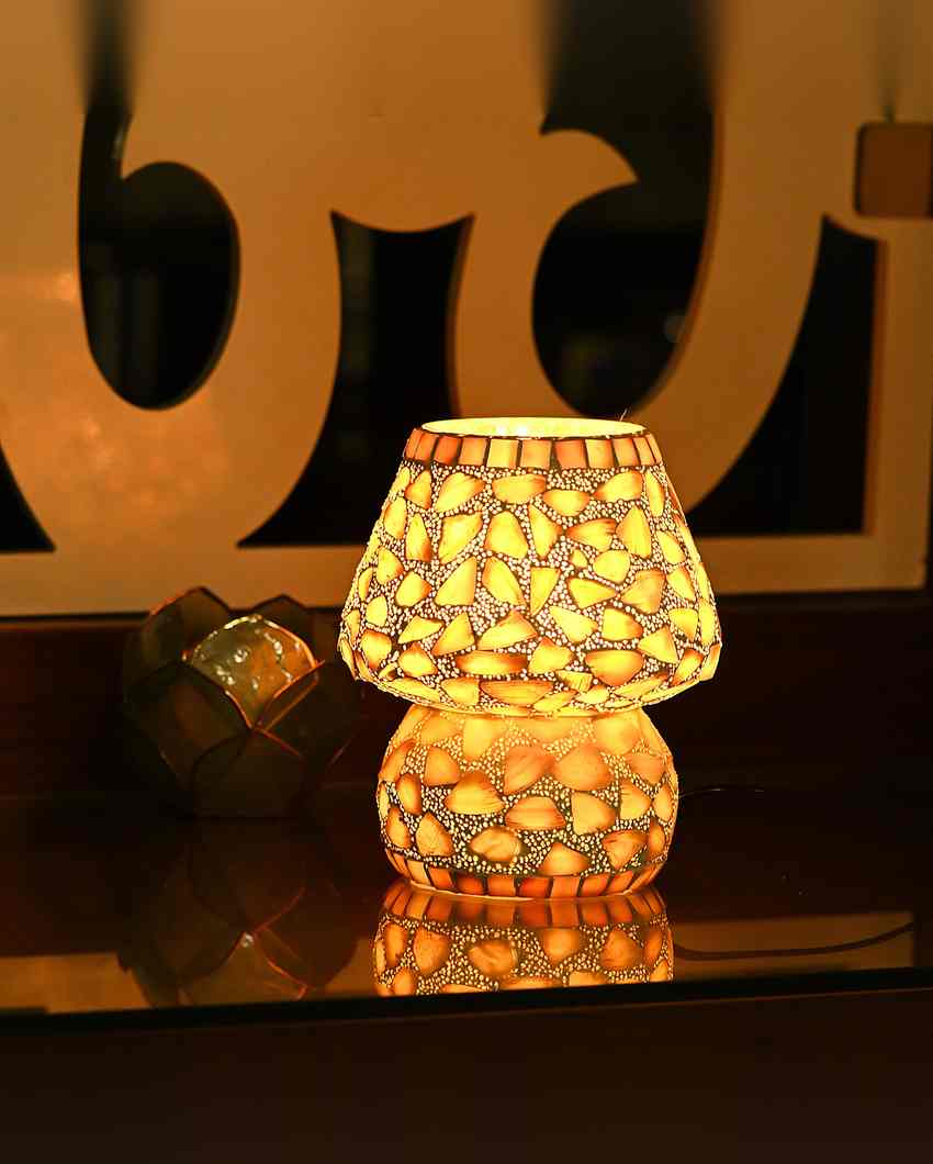 Geranios Glass Mosaic LED Compatible Table Lamp | 6 x 6 inches