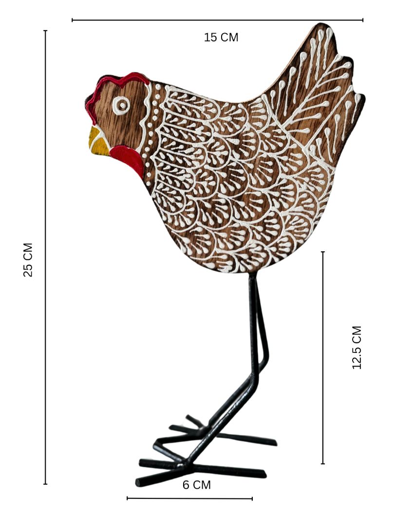 Kukdoo Koo Handmade Bird Table Decor | Set Of 2 | 6 x 10 inches