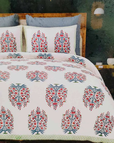 Taru Floral Cotton Bedding Set | 100 x 108 inches