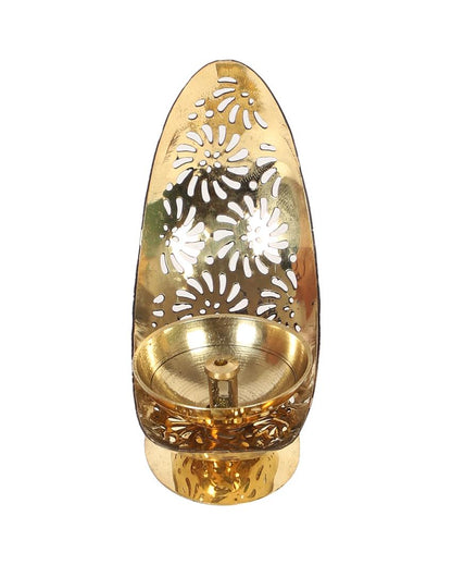 Moon Shape Brass Akhand Diya