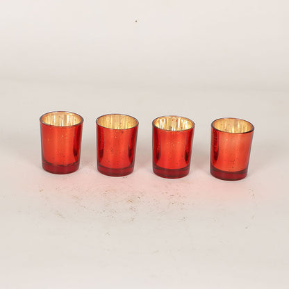Richland Three Layer Lotus With 4 Glass Votive | Set Of 4 | Multiple Colors Default Title