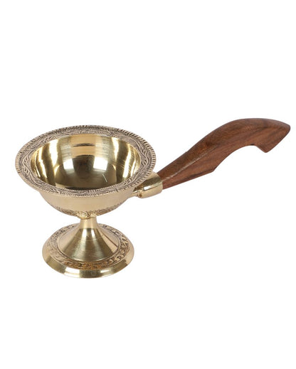 Premium Design Golden Shade Dhoop Dani | 8 x 4 x 4 inches