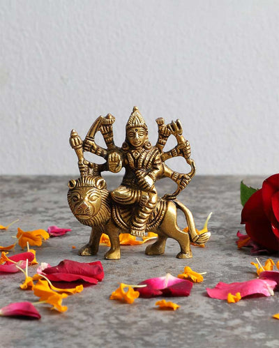 Brass Durga Maa Idol | 3 x 5 inches
