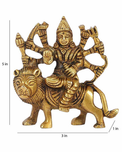 Brass Durga Maa Idol | 3 x 5 inches