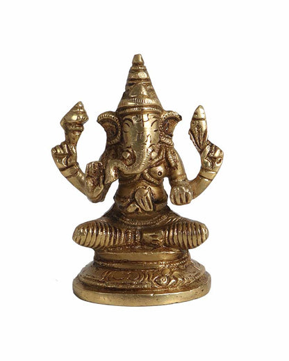 Brass Laxmi Ganesh & Saraswathi Idols | 3 Pieces