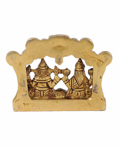 Brass Laxmi Ganesh Idol | 3 x 5 inches