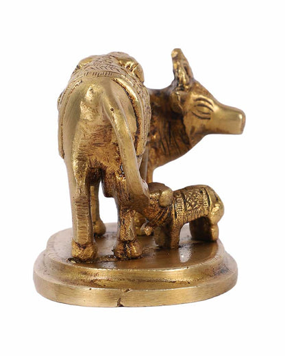 Beautiful Brass Kamdhenu Cow | 5 x 3 x 5 inches