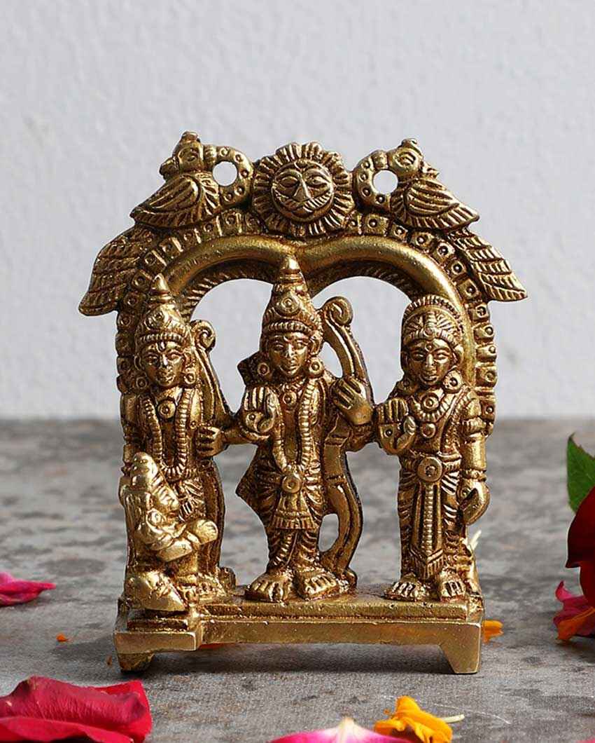 Alluring Brass Ram Darbar Idol | 4 x 5 inches