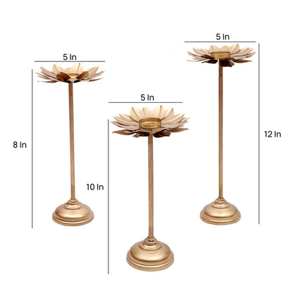 Small Six Flower Leaves Detachable Tealight Holder | Set of 3 Default Title