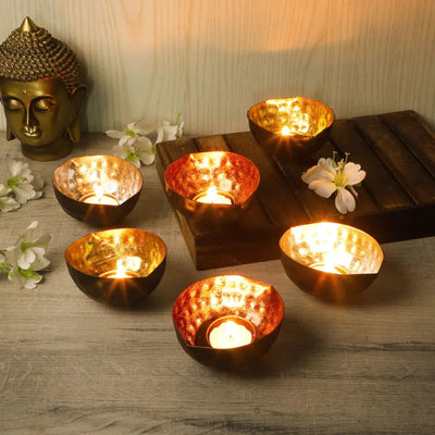 Elegant Eye Catching Tealight Holders | Set Of 6 | 3 x 3 x 2 inches