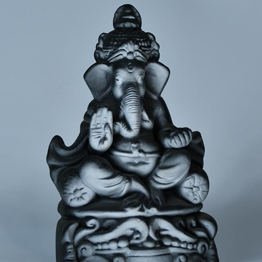 Ganesha Blessings Ascendancy Black Accent Idol | 4 x 3 x 7 inches