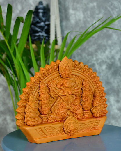 Artisan Handmade Terracotta Durga Tabletop Décor