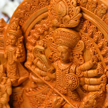 Terracotta Durga Tabletop Decor | 12 Inches Default Title