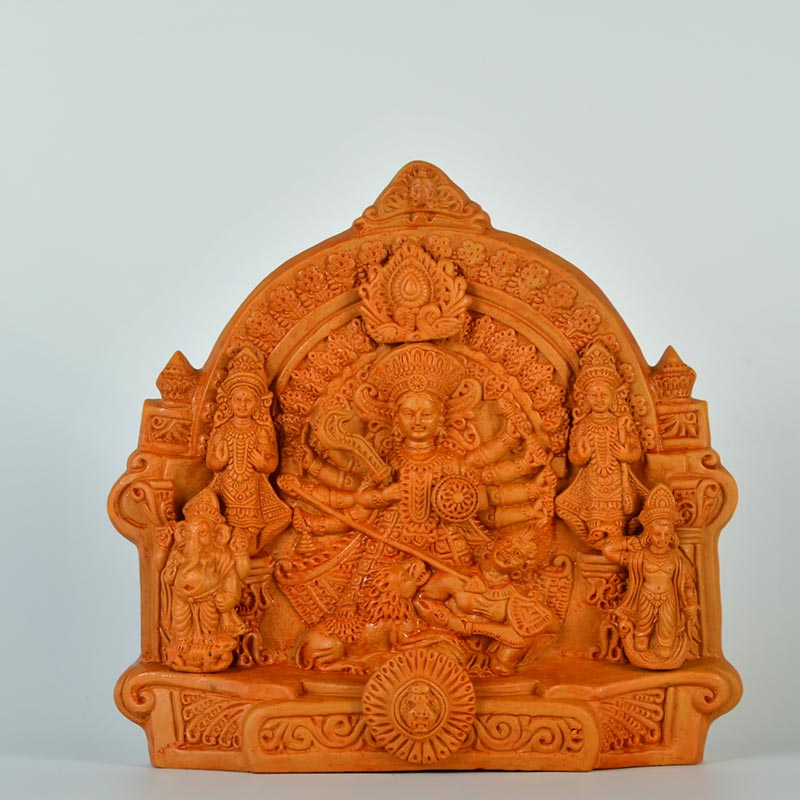 Terracotta Durga Tabletop Decor | 12 Inches Default Title